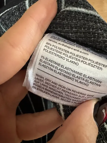 Dámská košile C&A, černá s bílými pruhy, vel. XL 3