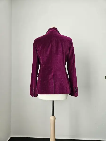 Fuchsiové sametové sako Caroll Paris 2