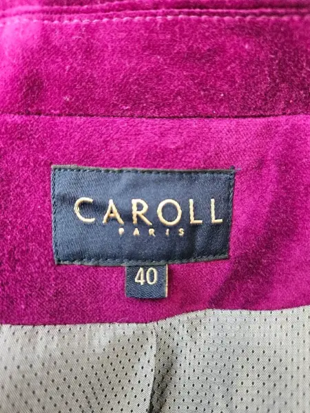 Fuchsiové sametové sako Caroll Paris 3