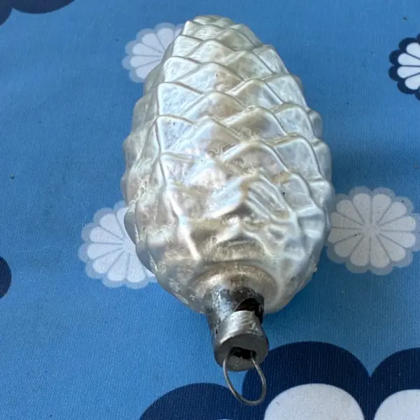 Starožitná skleněná vánoční ozdoba - šiška