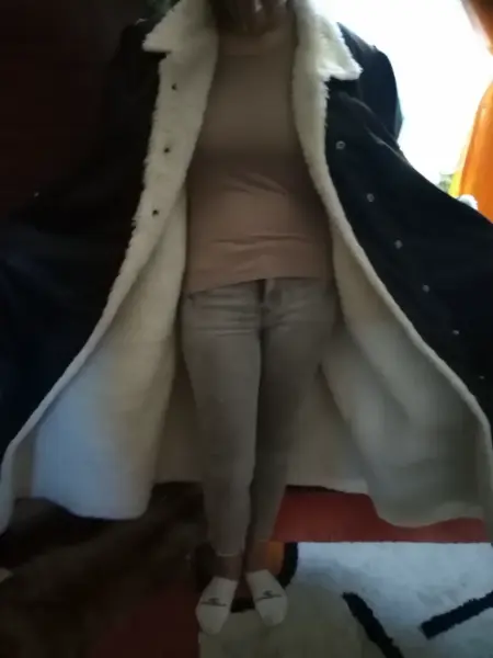 Maxi kabát s kožíškem