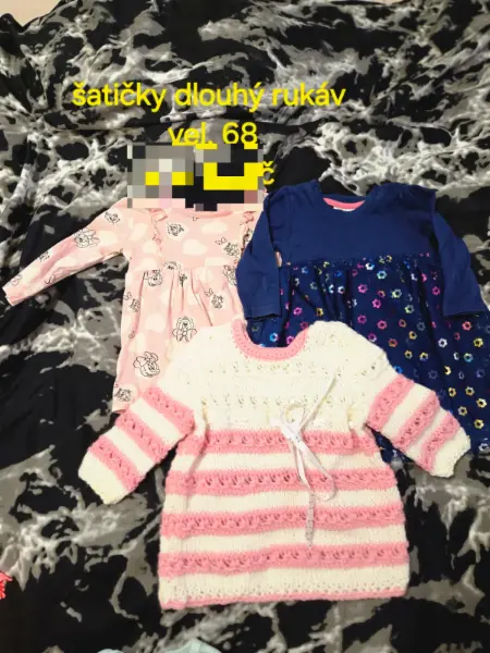 Sada šatiček s dlouhým rukávem vel. 68