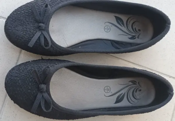 Dámské černé baleríny/ espadrilky s mašličkou ve. 39 2