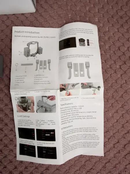 BRDRC Payload Release System pro DJI Air 2S / Air 2 3