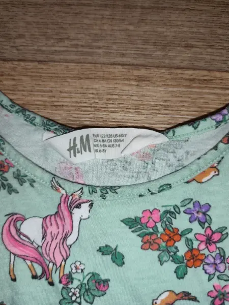 Dětské šaty H&M s jednorožci 6-8let 4