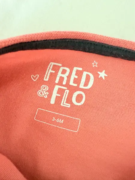 Dětské tričko s dlouhým rukávem Fred & Flo, 3-6M 3
