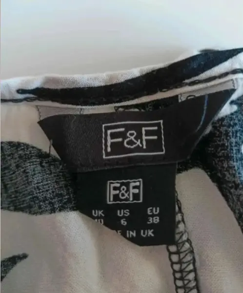 Dámské dlouhé šaty F&F, černo-bílé, vel. 38 3