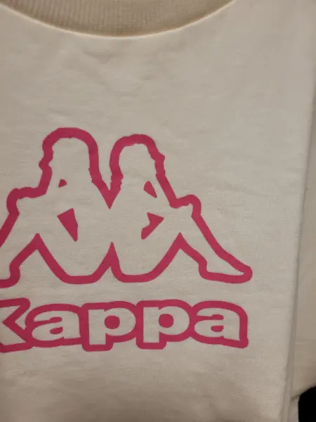 Bílá mikina Kappa s růžovým logem 3