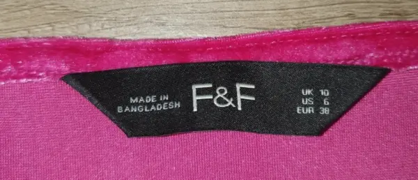 Dámské růžové sametové body F&F 6