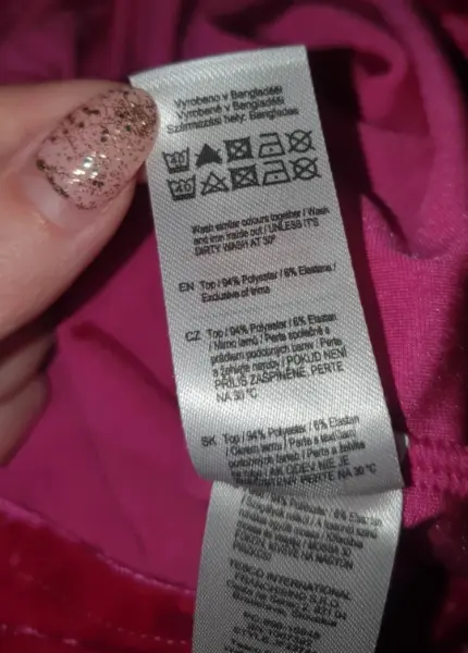 Dámské růžové sametové body F&F 8