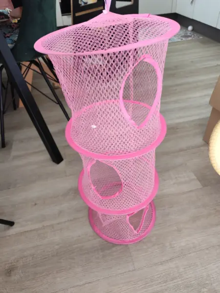 Skládací růžový organizér / koš na hračky 3