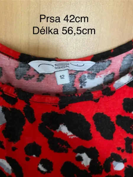 Dámské tílko s leopardím vzorem, červené 3
