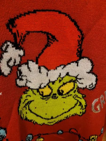 Vánoční svetr Grinch červený vel.S a XL 2