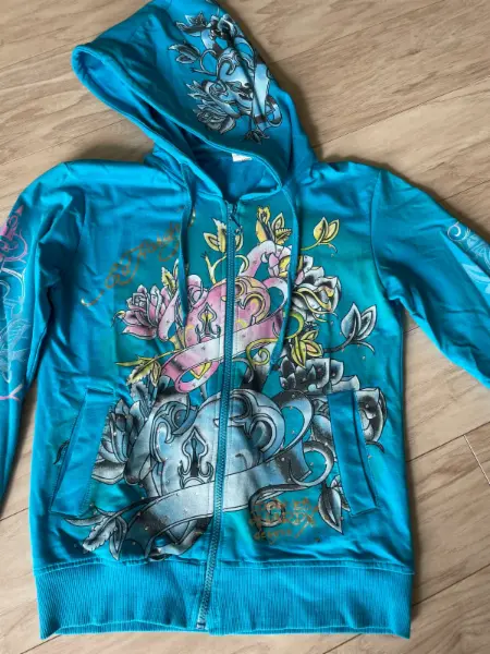 Dámská tyrkysová mikina * EdHardy * v.S 3