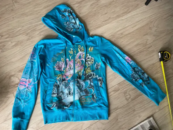 Dámská tyrkysová mikina * EdHardy * v.S 2