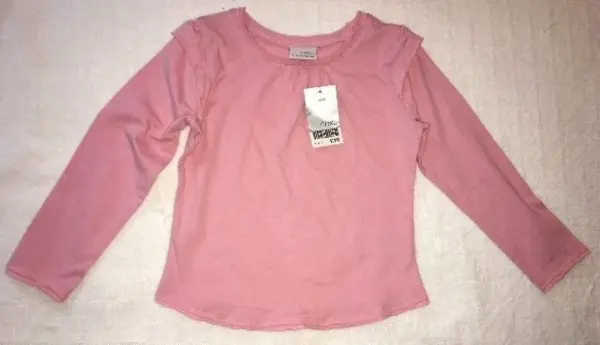 Růžové triko / top s volánky pro holčičku, vel. 3 roky 2