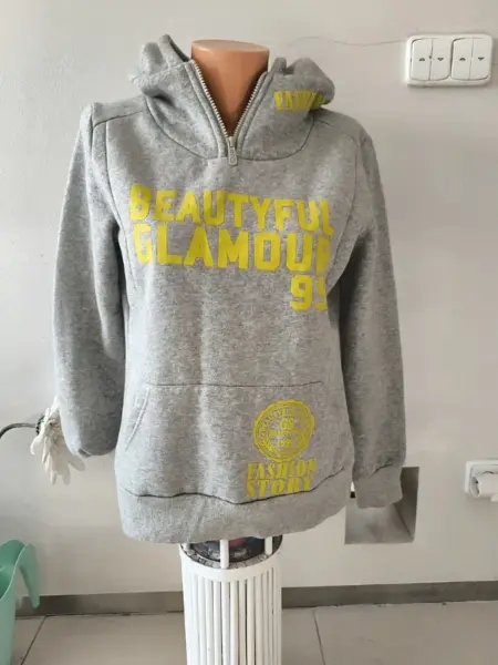 Šedá dámská mikina Glo-Story s kapucí