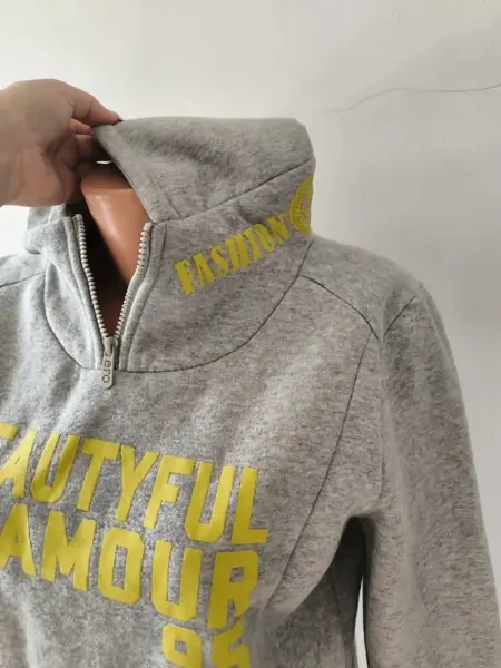 Šedá dámská mikina Glo-Story s kapucí 3