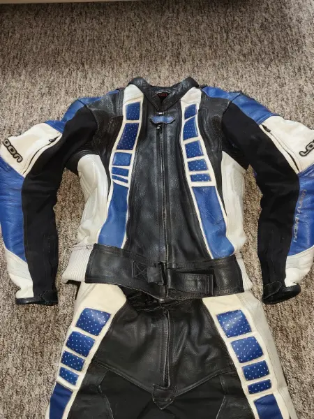 Kožená moto kombinéza Nazran, M 8