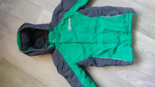 Dětská zimní bunda zeleno-šedá