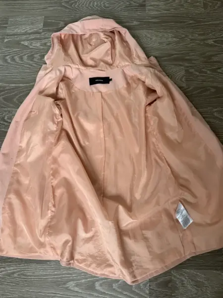 Dámský růžový kabát Vero Moda s kapucí 6