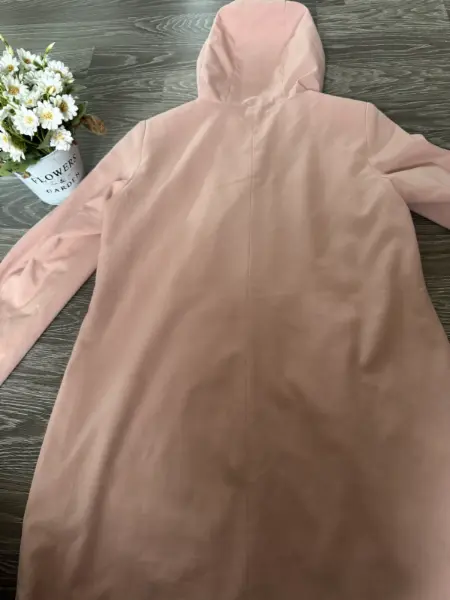Dámský růžový kabát Vero Moda s kapucí 5
