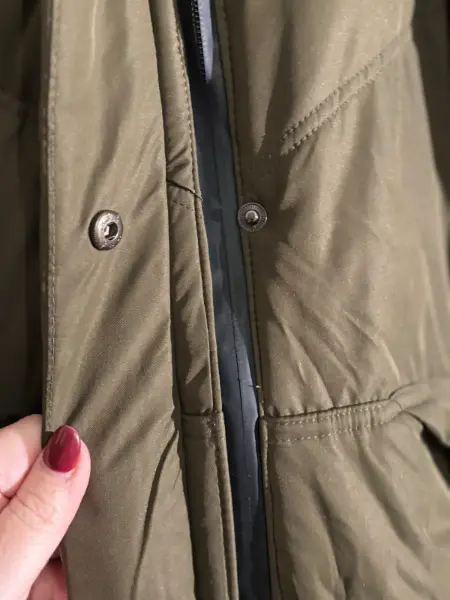Dámský zimní kabát Amisu, khaki, vel. 44 4