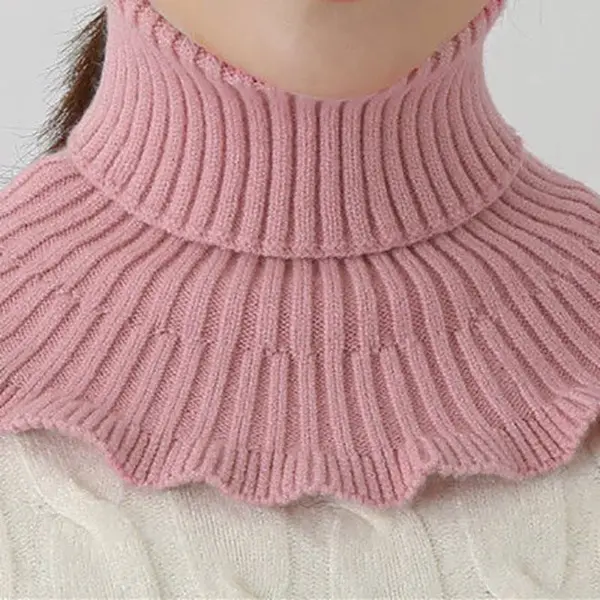 Dámský růžový nákrčník, stylový a hřejivý, univerzální vel.