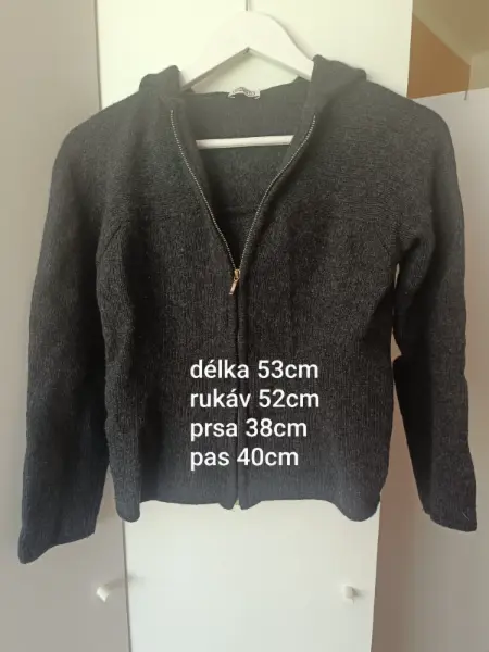 Dámská vlněná mikina Stefanel, tmavě šedá, vel. S 2