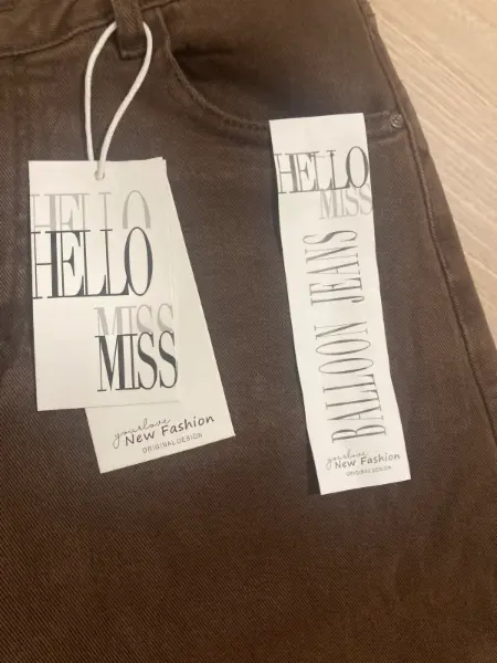Hnědé džíny Hello Miss Balloon, vel. 36/S 2