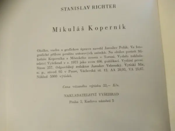 Kniha: Stanislav Richter - Mikuláš Koperník (1973) 4