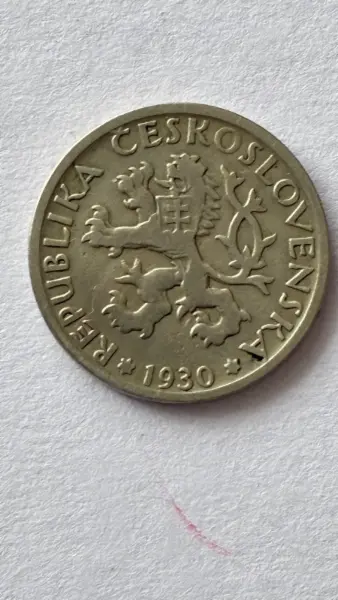 Československá mince 1 Kčs 1930 2