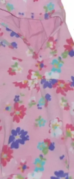 Růžová hřejivá fleece next mikina, květy, vel. 3-6 měs. 3