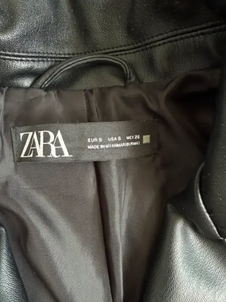 Černá koženková bunda Zara 4