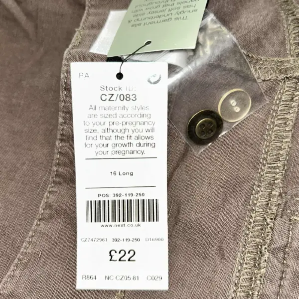 Čokoládově hnědé těhotenské kalhoty Next Maternity, vel. 44 15