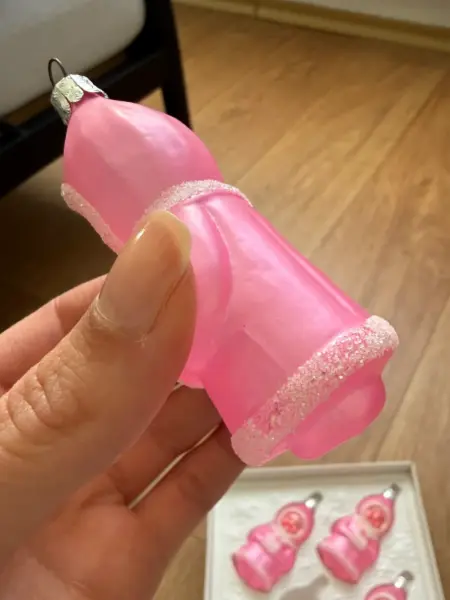 Vánoční růžové ozdoby na stromek na pověšení pro holčičky 5