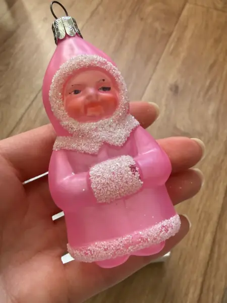 Vánoční růžové ozdoby na stromek na pověšení pro holčičky 4