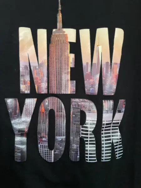Černé tričko s potiskem New York 2