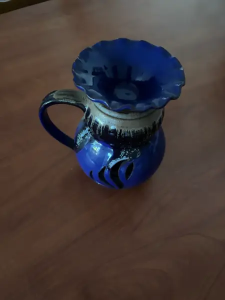 Keramická aromalampa modrá 2