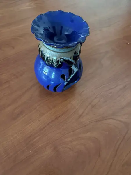 Keramická aromalampa modrá 3