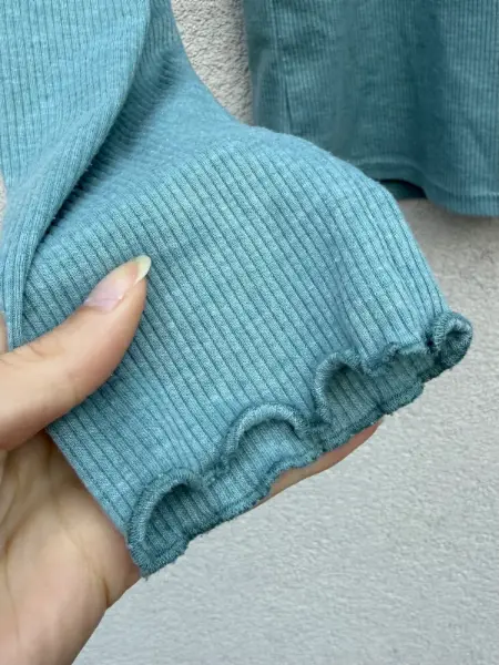 Tyrkysové tričko s dlouhým rukávem Janina | Kik |  3
