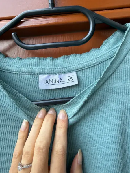 Tyrkysové tričko s dlouhým rukávem Janina | Kik |  2