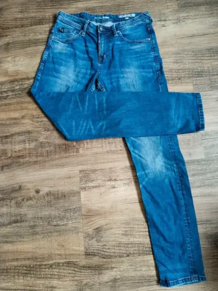 Modré skinny džíny Tom Tailor s vysokým pasem, vel. W29