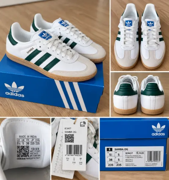Adidas Samba OG bílo-zelené 2
