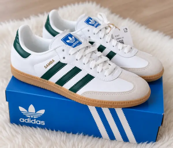 Adidas Samba OG bílo-zelené 3