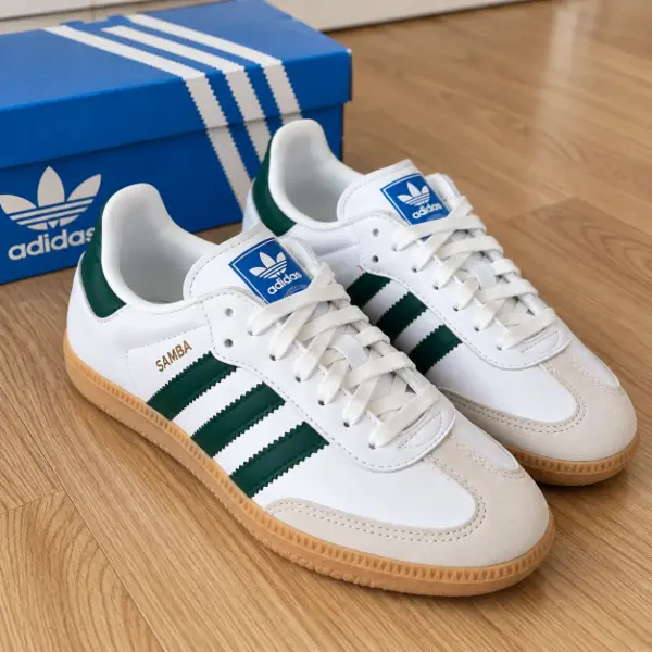 Adidas Samba OG bílo-zelené