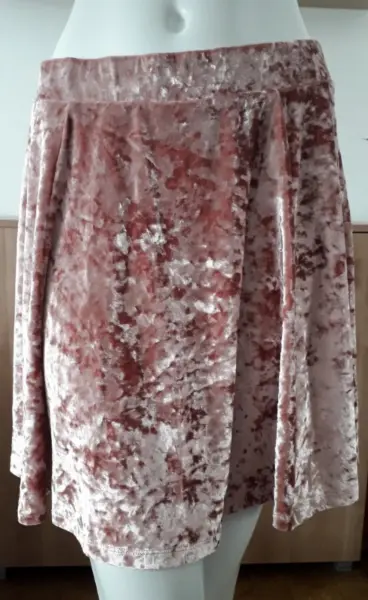 Dámská sametová sukně, růžová 2