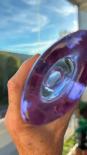 Designová fialová skleněná váza 7