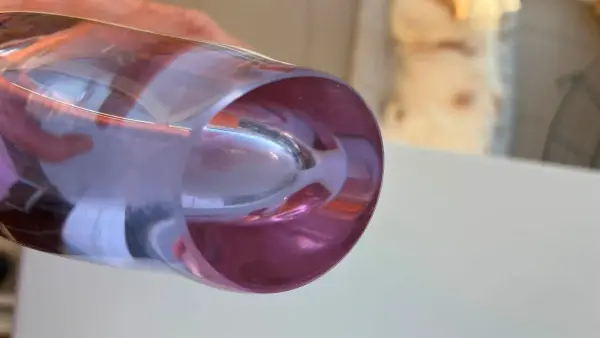 Designová fialová skleněná váza 6