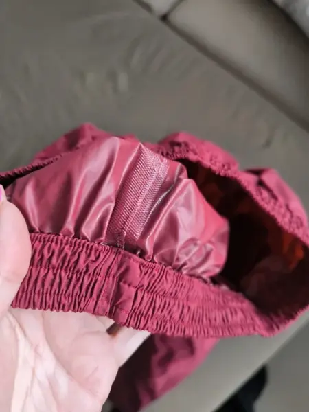 Vínové nepromokavé kalhoty s druky 4